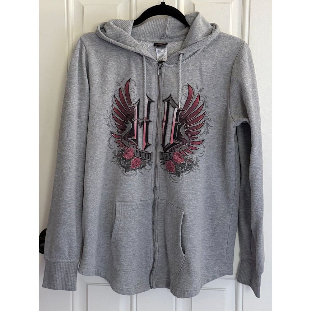 Authentic Harley Davidson Women's Gray Legacy Hoodie size XL